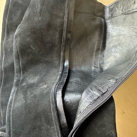 Leather Bellofatto Black Suede 3” Heel Knee-High Women's Boots BT26 - Picture 6 of 13